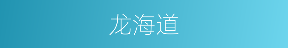 龙海道的同义词