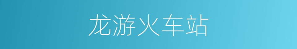 龙游火车站的同义词