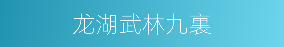 龙湖武林九裏的同義詞