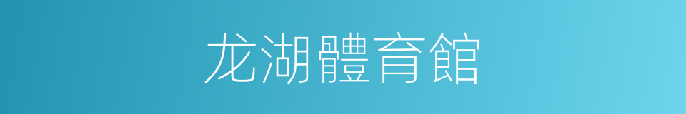 龙湖體育館的同義詞