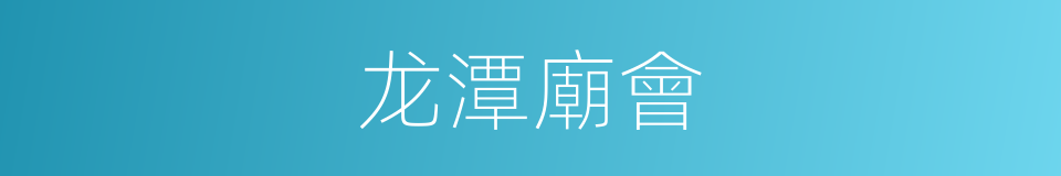 龙潭廟會的同義詞