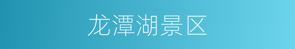 龙潭湖景区的同义词