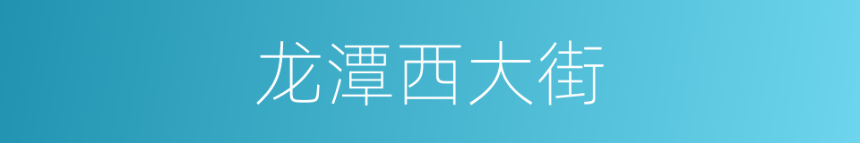 龙潭西大街的同义词