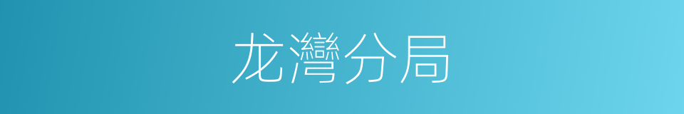 龙灣分局的同義詞