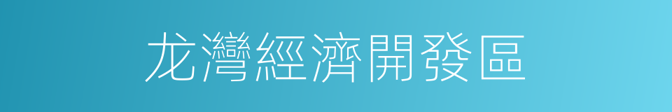 龙灣經濟開發區的同義詞