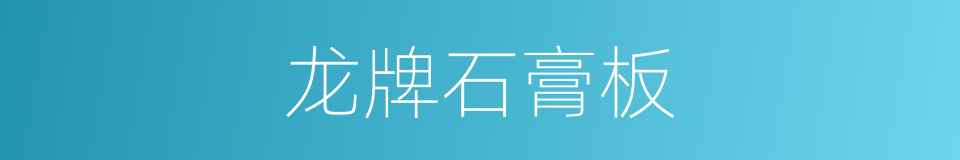 龙牌石膏板的同义词