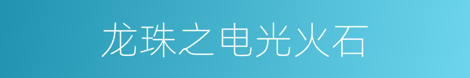 龙珠之电光火石的同义词