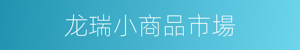 龙瑞小商品市場的同義詞