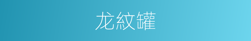 龙紋罐的同義詞