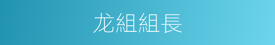 龙組組長的同義詞