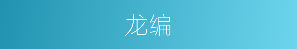 龙编的意思