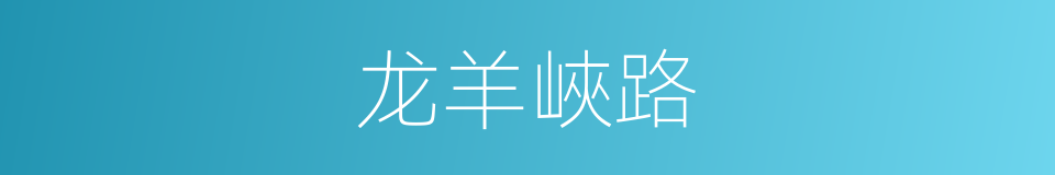 龙羊峽路的同義詞