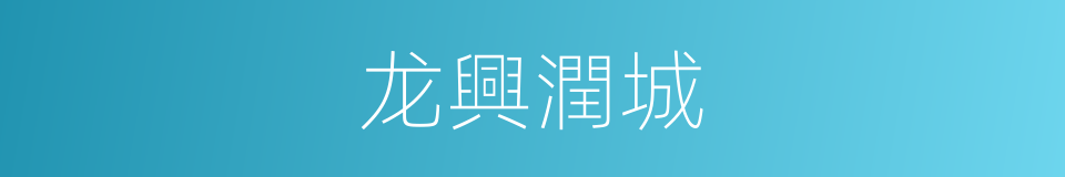 龙興潤城的同義詞