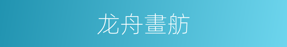 龙舟畫舫的同義詞