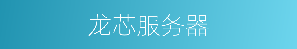 龙芯服务器的同义词