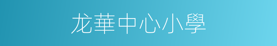 龙華中心小學的同義詞