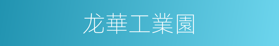 龙華工業園的同義詞