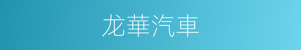 龙華汽車的同義詞