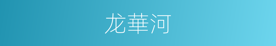 龙華河的同義詞