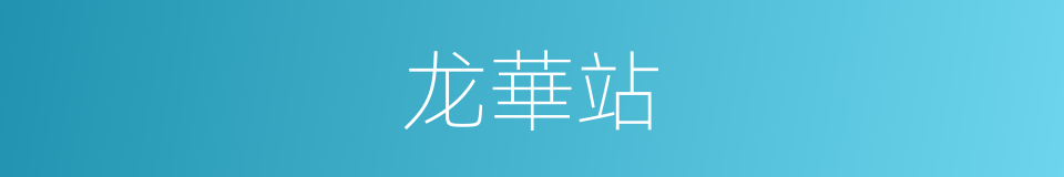 龙華站的同義詞