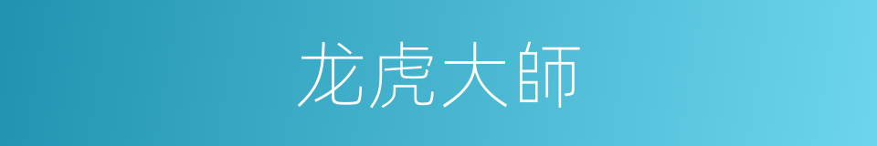 龙虎大師的同義詞