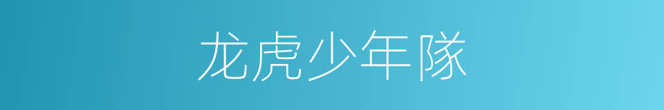 龙虎少年隊的同義詞