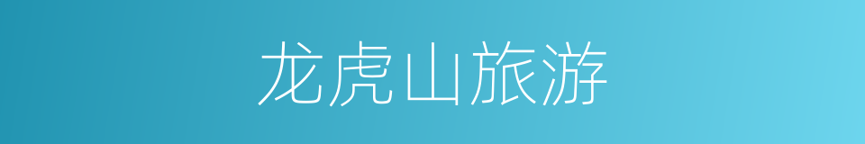 龙虎山旅游的同义词