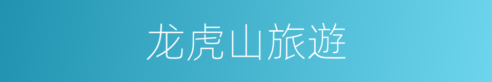 龙虎山旅遊的同義詞