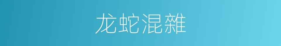 龙蛇混雜的同義詞