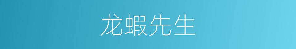 龙蝦先生的同義詞