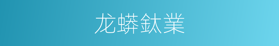 龙蟒鈦業的同義詞