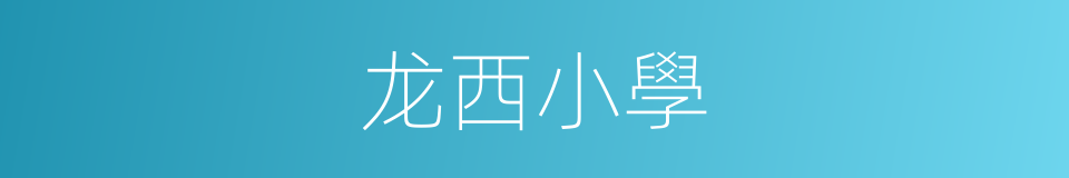 龙西小學的同義詞