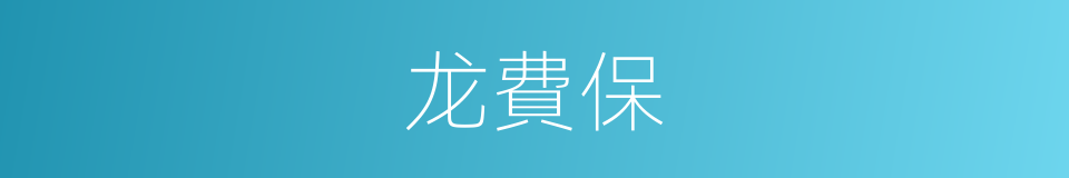 龙費保的同義詞