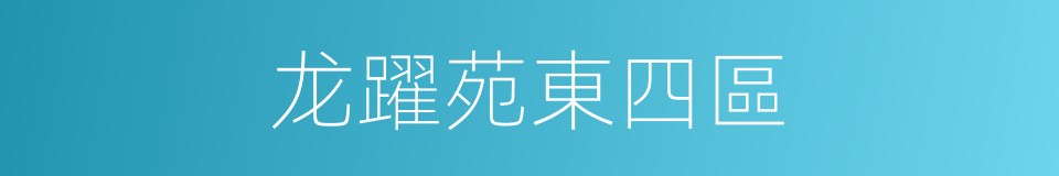 龙躍苑東四區的同義詞