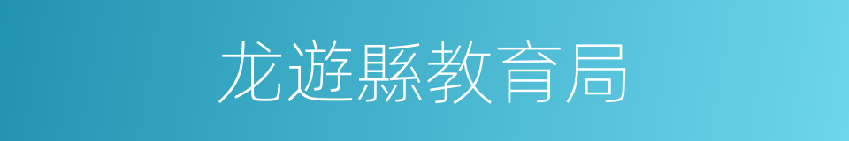 龙遊縣教育局的同義詞