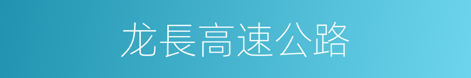 龙長高速公路的同義詞