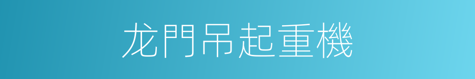 龙門吊起重機的同義詞