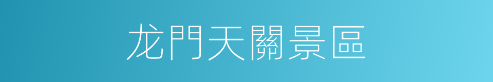 龙門天關景區的同義詞
