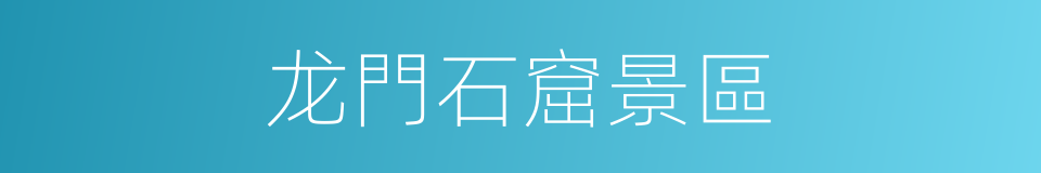 龙門石窟景區的同義詞