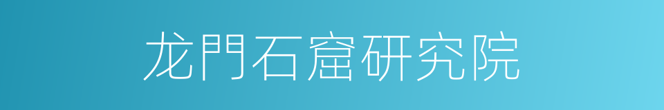 龙門石窟研究院的同義詞