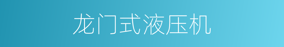 龙门式液压机的同义词