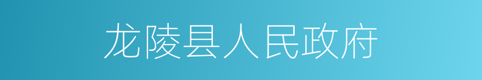龙陵县人民政府的同义词