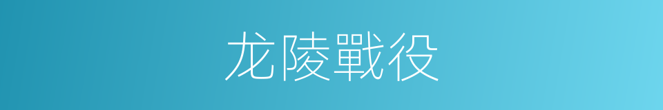 龙陵戰役的同義詞