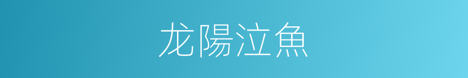 龙陽泣魚的意思