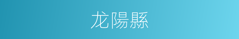 龙陽縣的同義詞
