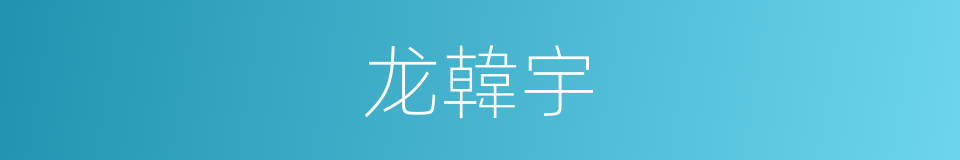 龙韓宇的同義詞