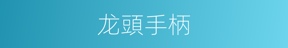 龙頭手柄的同義詞