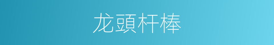 龙頭杆棒的同義詞
