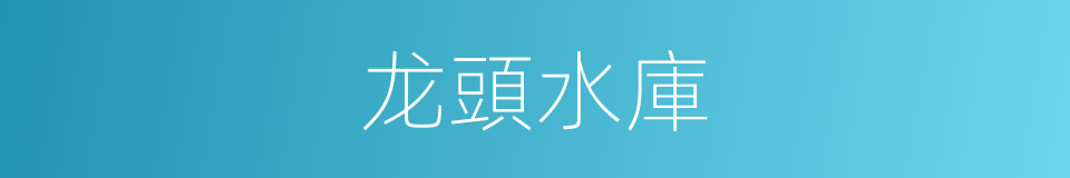 龙頭水庫的同義詞