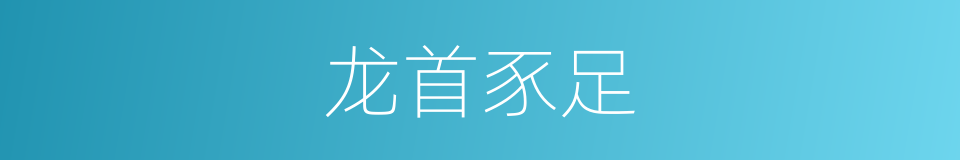 龙首豕足的意思